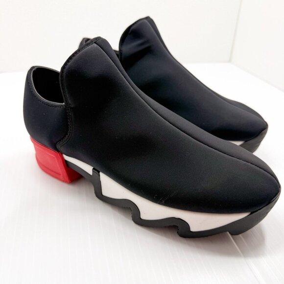 iRi Black Red Neoprene Sneakers Low Top Shoes NIB Designer Women's 8 Waterproof - Picture 3 of 11